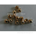 Dia3.5mm Slotted Tungsten Diamond Faceted Bead in Gold Color